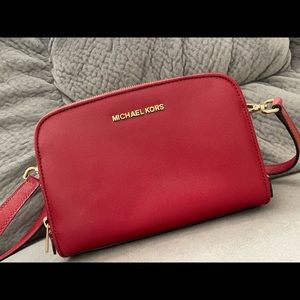 Michael Kors red crossbody bag